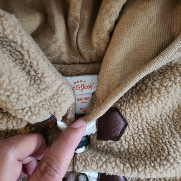 Baby Infant Cat & Jack Bear Toggle Style Coat Jacket Sz 6-9 Months - Picture 3 of 4